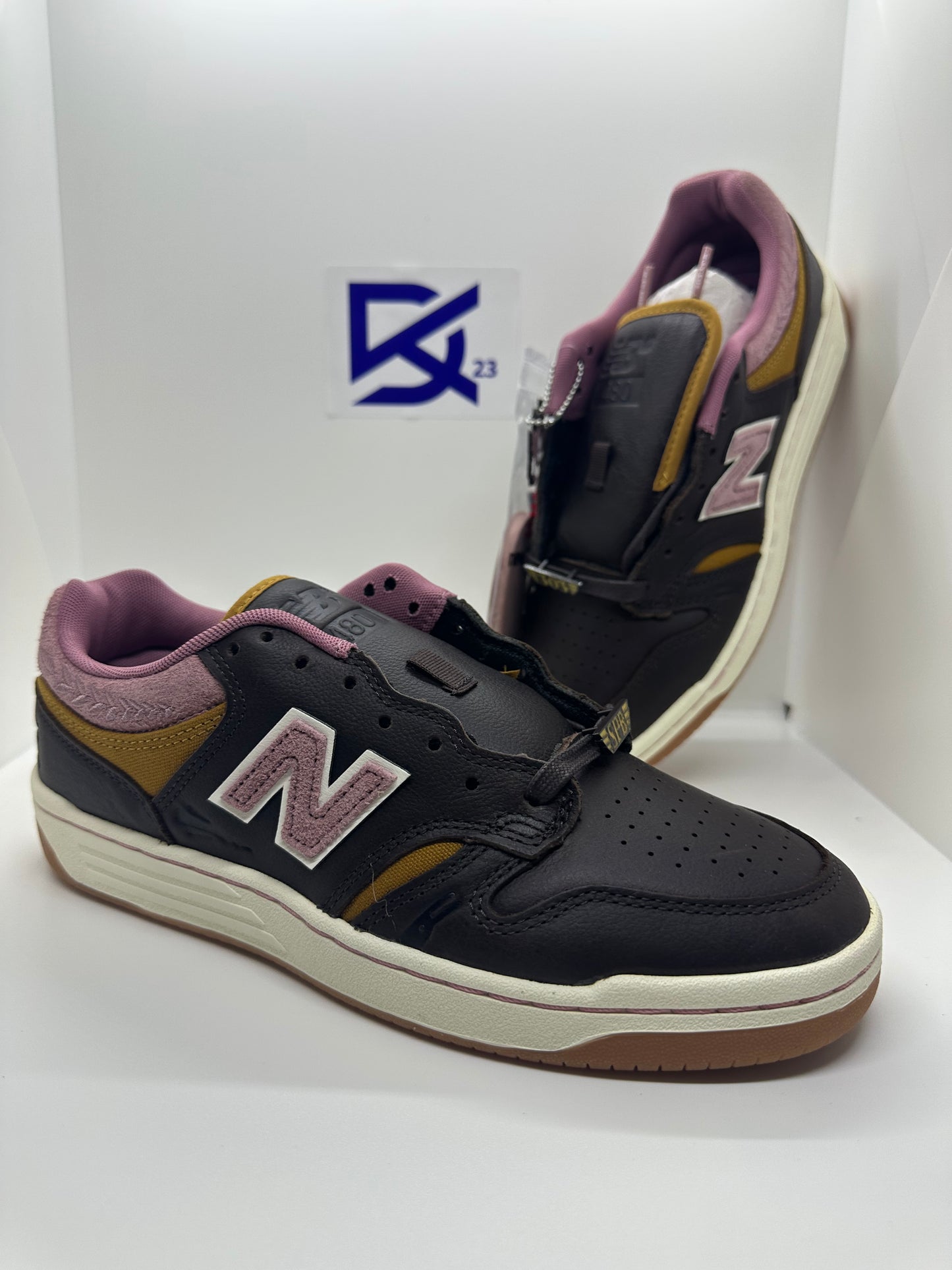 New Balance Numeric #480 x 303 Boards x Jeremy Fish Brown/Pink Men's Size 8 NEW