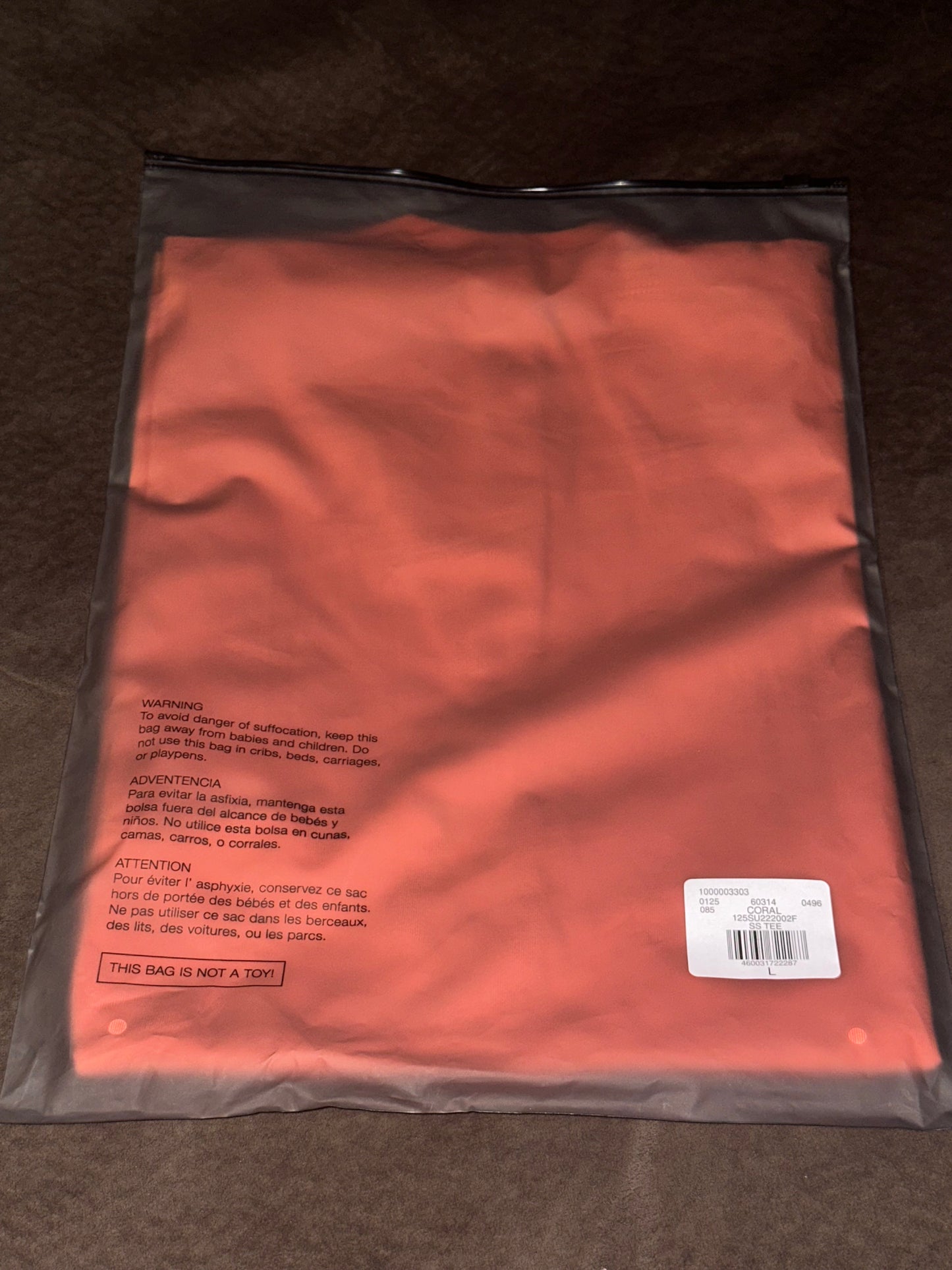 Fear Of God Essentials Coral Tee Shirt - Brand New