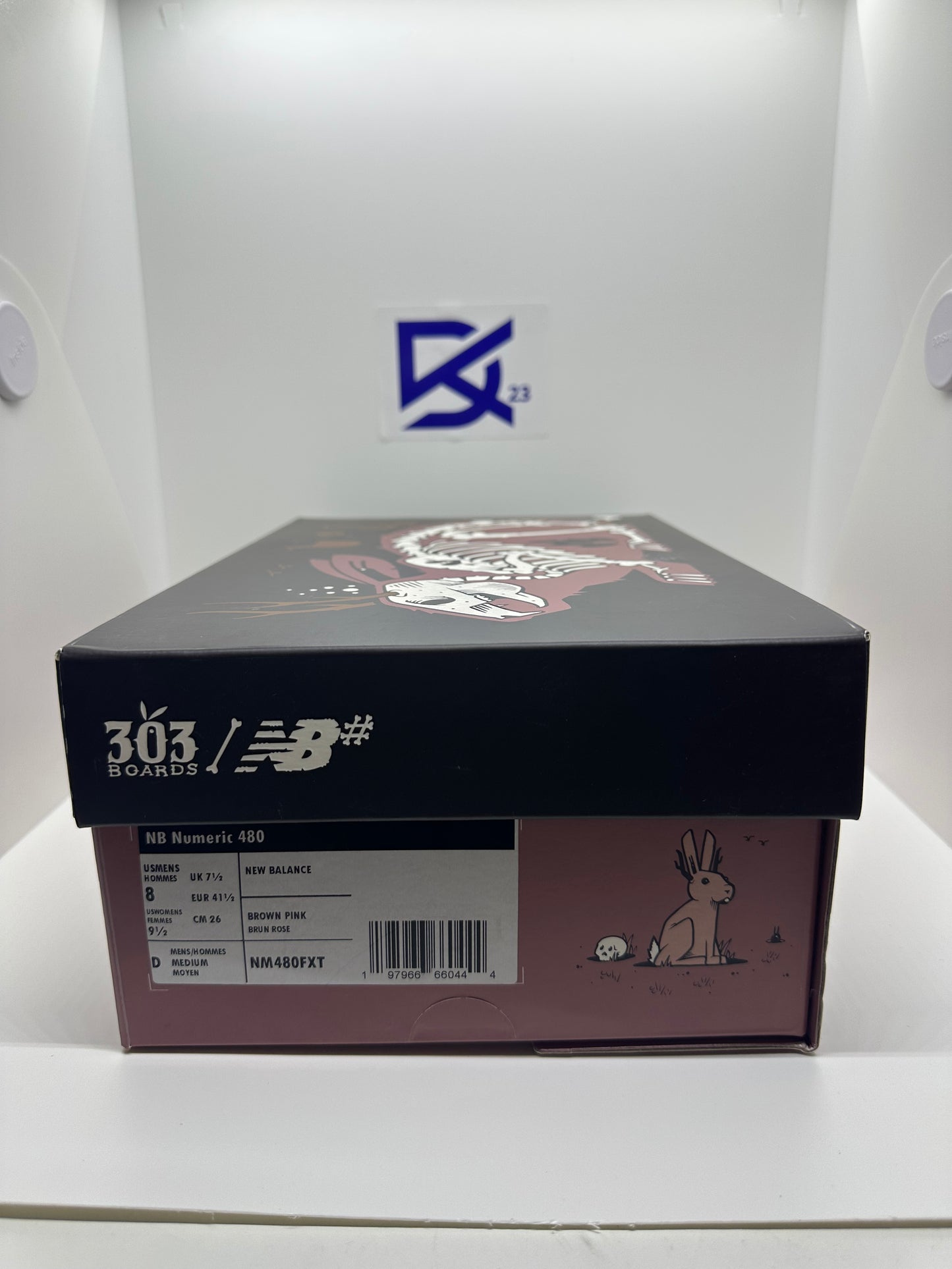New Balance Numeric #480 x 303 Boards x Jeremy Fish Brown/Pink Men's Size 8 NEW