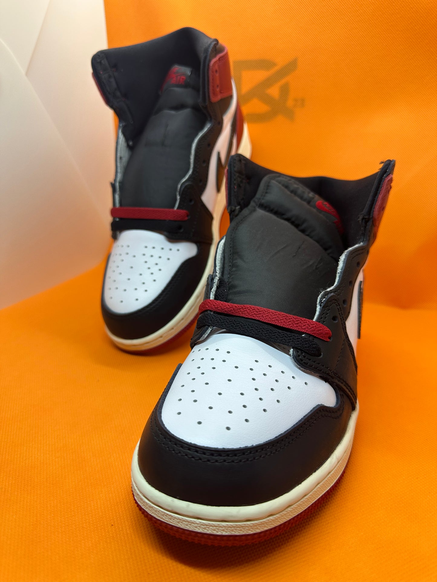 Air Jordan 1 Retro High OG Black Toe Reimagined (GS) SIZE 7Y 100% AUTHENTIC NEW