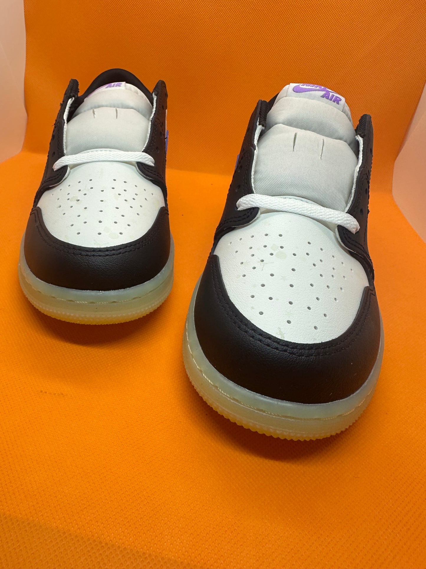 RARE Nike Air Jordan 1 Low OG Black Raspberry (HF0410 001) GS 'Glow in the Dark' SIZE 7Y