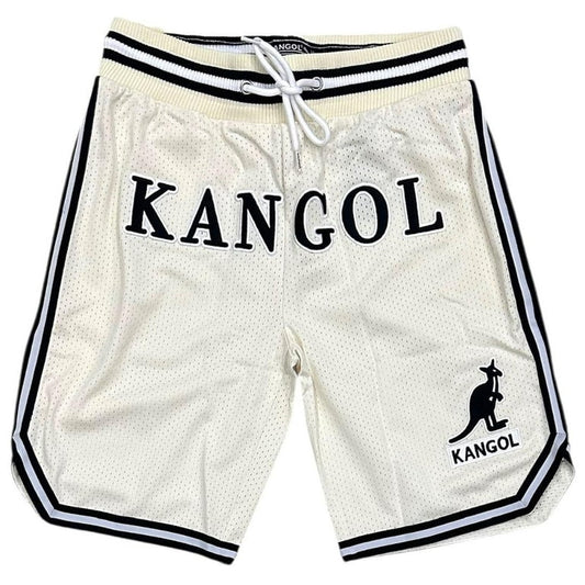 Kangol Men's Game Day Embroidered Logo Mesh Basketball Shorts Light Yellow) SIZE M