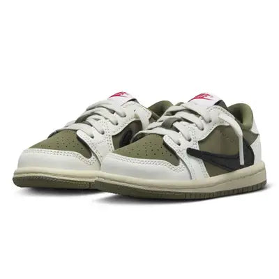 Air Jordan 1 Low OG SP (TD) Travis Scott Medium Olive DO5441-200  SIZE 9C